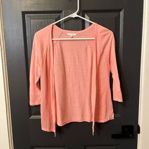 Maurices Coral Open-Front Cardigan